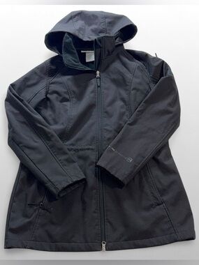 Free Country Softshell Jacket Womens M Hooded Fleece Lined Zip Outdoor Hiking